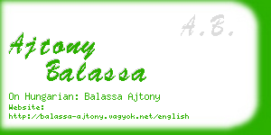 ajtony balassa business card